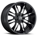 18x9 Vision 423 Manic Gloss Black Machined Face 6x135 ET12 Wheel Rim