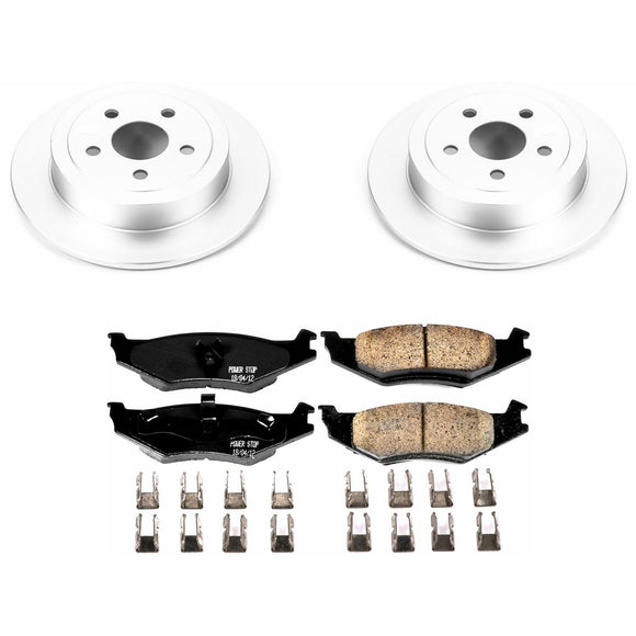 PowerStop Genuine Geomet Coated Rotor and Low-Dust Ceramic Brake Pad Kit