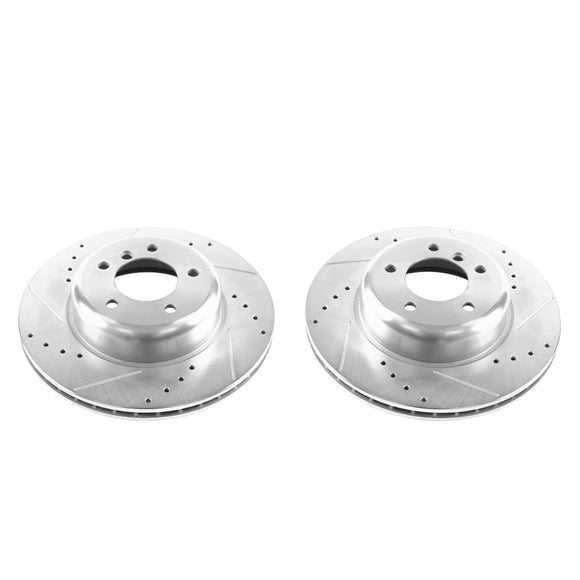 PowerStop Evolution Drilled Slotted Rotors Pair Front For BMW Z4