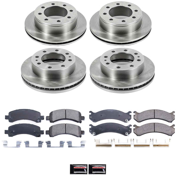 PowerStop OE Stock Replacement Low-Dust Ceramic Brake Pad and Rotor Kit