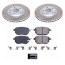 PowerStop Semi-Coated Rotor and Low-Dust Ceramic Brake Pad Kit