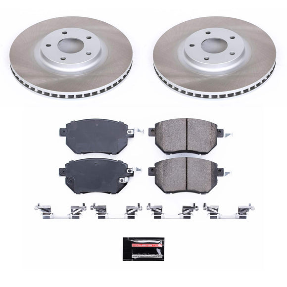 PowerStop Semi-Coated Rotor and Low-Dust Ceramic Brake Pad Kit