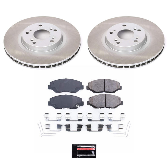 PowerStop Semi-Coated Rotor and Low-Dust Ceramic Brake Pad Kit
