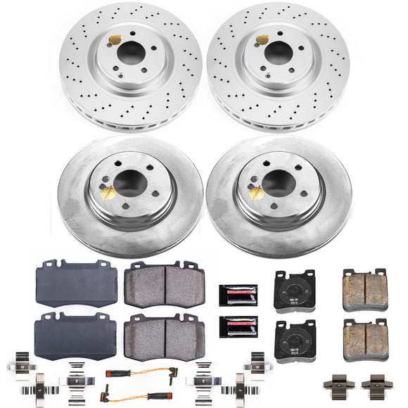 PowerStop Genuine Geomet Coated Rotor and Carbon-Fiber Ceramic Brake Pad Kit