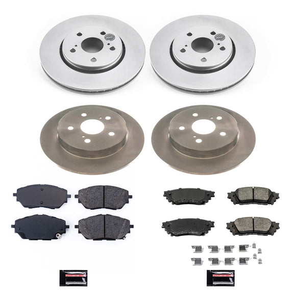 PowerStop OE Stock Replacement Low-Dust Ceramic Brake Pad and Rotor Kit