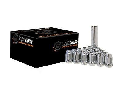 1/2" Bulge Acorn Spline Lug Nuts 1.38" 4 Lug Install Kit Chrome