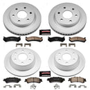 PowerStop Genuine Geomet Coated Rotor and Low-Dust Ceramic Brake Pad Kit
