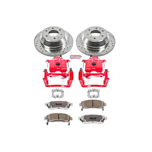 PowerStop Z26 Street Performance Ceramic Brake Pad, Drilled Slotted Rotor, and C