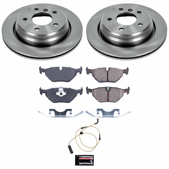 PowerStop OE Stock Replacement Low-Dust Ceramic Brake Pad and Rotor Kit