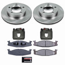PowerStop OE Stock Replacement Low-Dust Ceramic Brake Pad, Rotor and Caliper Kit
