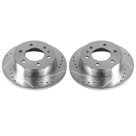 PowerStop Evolution Drilled Slotted Rotors Pair Rear For Dodge Sprinter 2500