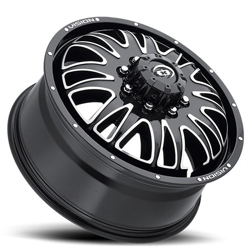 20x8.25 Vision 401 Rival Gloss Black Machined Face 8x165.1 ET106 CB121.4