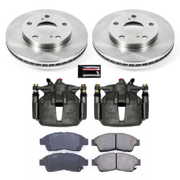 PowerStop OE Stock Replacement Low-Dust Ceramic Brake Pad, Rotor and Caliper Kit