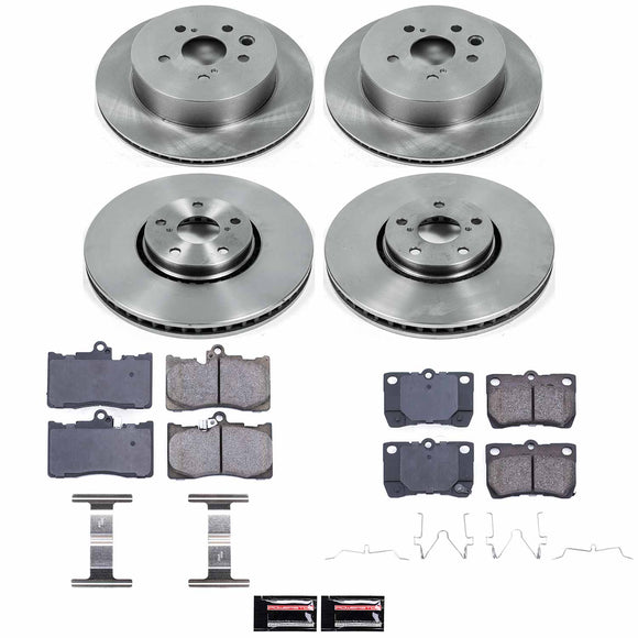 PowerStop OE Stock Replacement Low-Dust Ceramic Brake Pad and Rotor Kit