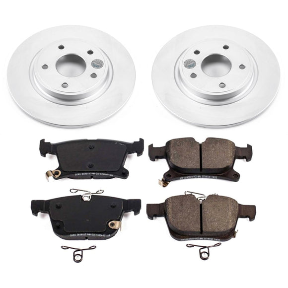 PowerStop Genuine Geomet Coated Rotor and Low-Dust Ceramic Brake Pad Kit