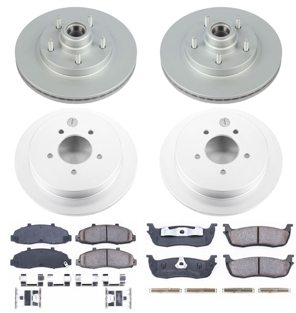 PowerStop Genuine Geomet Coated Rotor and Low-Dust Ceramic Brake Pad Kit