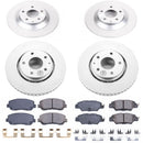 PowerStop Genuine Geomet Coated Rotor and Low-Dust Ceramic Brake Pad Kit