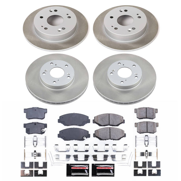 PowerStop Semi-Coated Rotor and Low-Dust Ceramic Brake Pad Kit