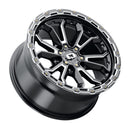 18x9 Vision 405 Korupt Gloss Black Milled Spoke Wheel 6x139.7 ET-12 CB106.2