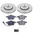 PowerStop OE Stock Replacement Low-Dust Ceramic Brake Pad and Rotor Kit