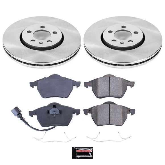 PowerStop OE Stock Replacement Low-Dust Ceramic Brake Pad and Rotor Kit
