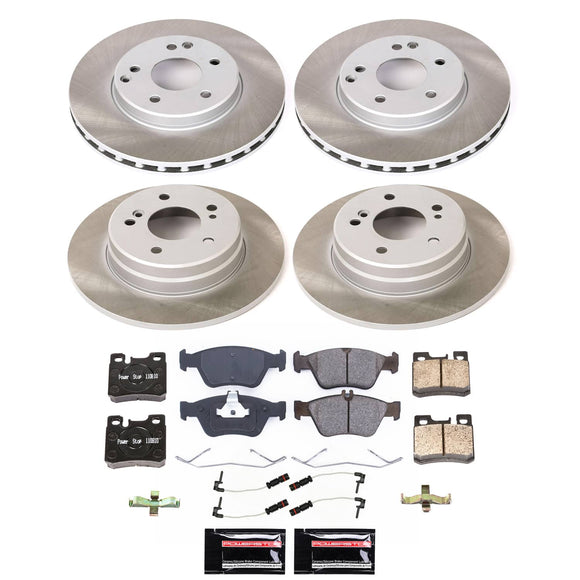 PowerStop Semi-Coated Rotor and Low-Dust Ceramic Brake Pad Kit