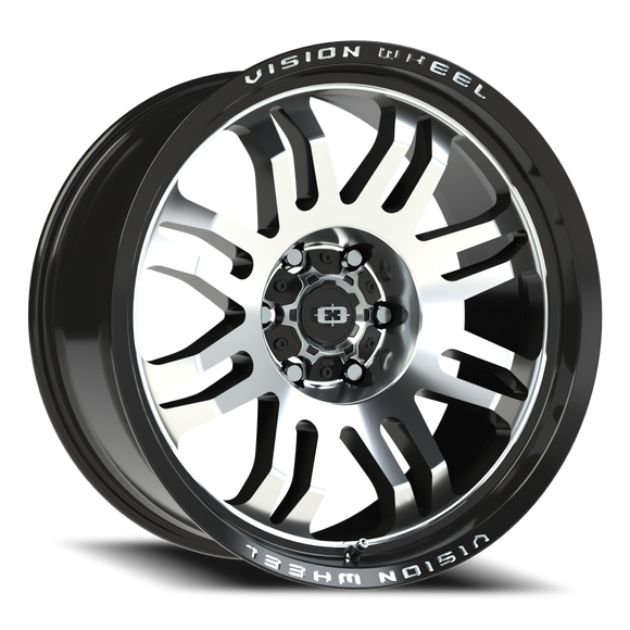 20x9.5 Vision 409 Inferno Gloss Blk Machined 6x5.5 6x139.7 ET-18 wheel/rim