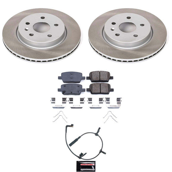 Semi-Coated Rotor and Low-Dust Ceramic Brake Pad Kit