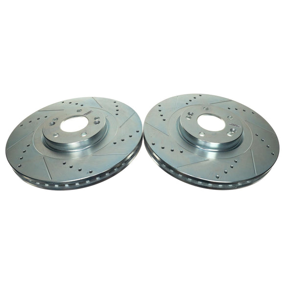 PowerStop Evolution Drilled Slotted Rotors Pair Front For Kia Telluride