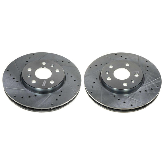 PowerStop Evolution Performance Drilled, Slotted & Plated Brake Rotor Pair