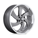 22X10 US Mag 1PC U133 Desperado Gray 6X139.7 6X5.5 ET25 Wheel Rim-2