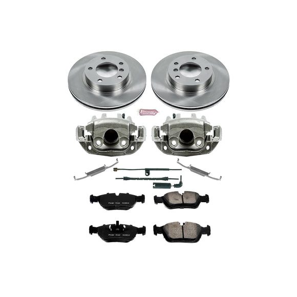 PowerStop OE Stock Replacement Low-Dust Ceramic Brake Pad, Rotor and Caliper Kit