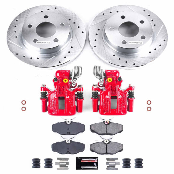 PowerStop Z23 Daily Driver Carbon-Fiber Ceramic Pads Drilled & Slotted Rotor & C