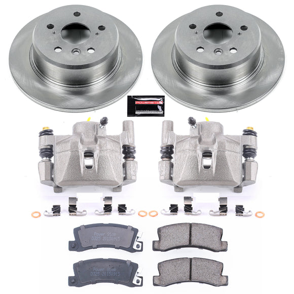 PowerStop OE Stock Replacement Low-Dust Ceramic Brake Pad, Rotor and Caliper Kit