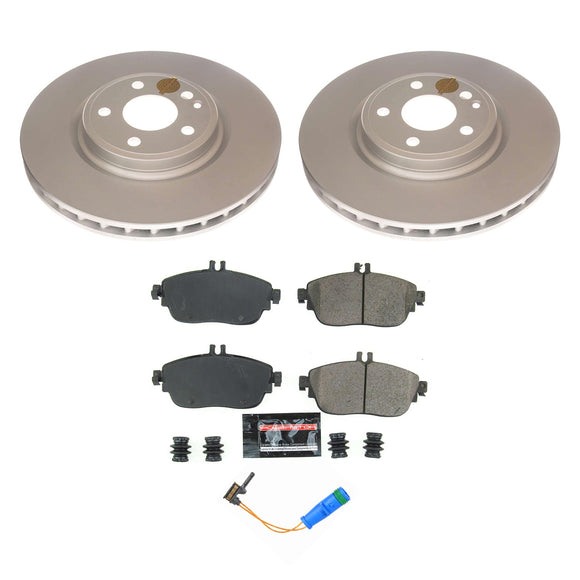 PowerStop Genuine Geomet Coated Rotor and Carbon-Fiber Ceramic Brake Pad Kit