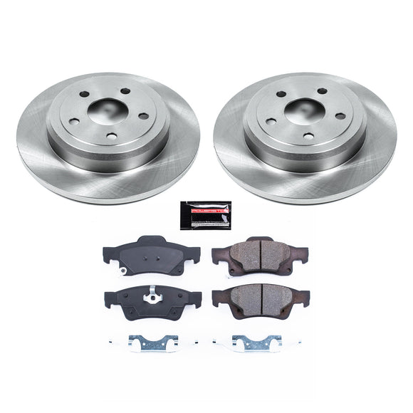 PowerStop OE Stock Replacement Low-Dust Ceramic Brake Pad and Rotor Kit