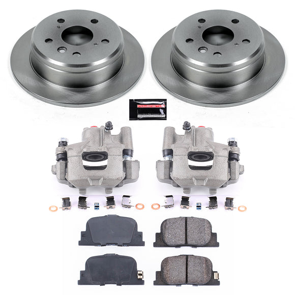 PowerStop OE Stock Replacement Low-Dust Ceramic Brake Pad, Rotor and Caliper Kit