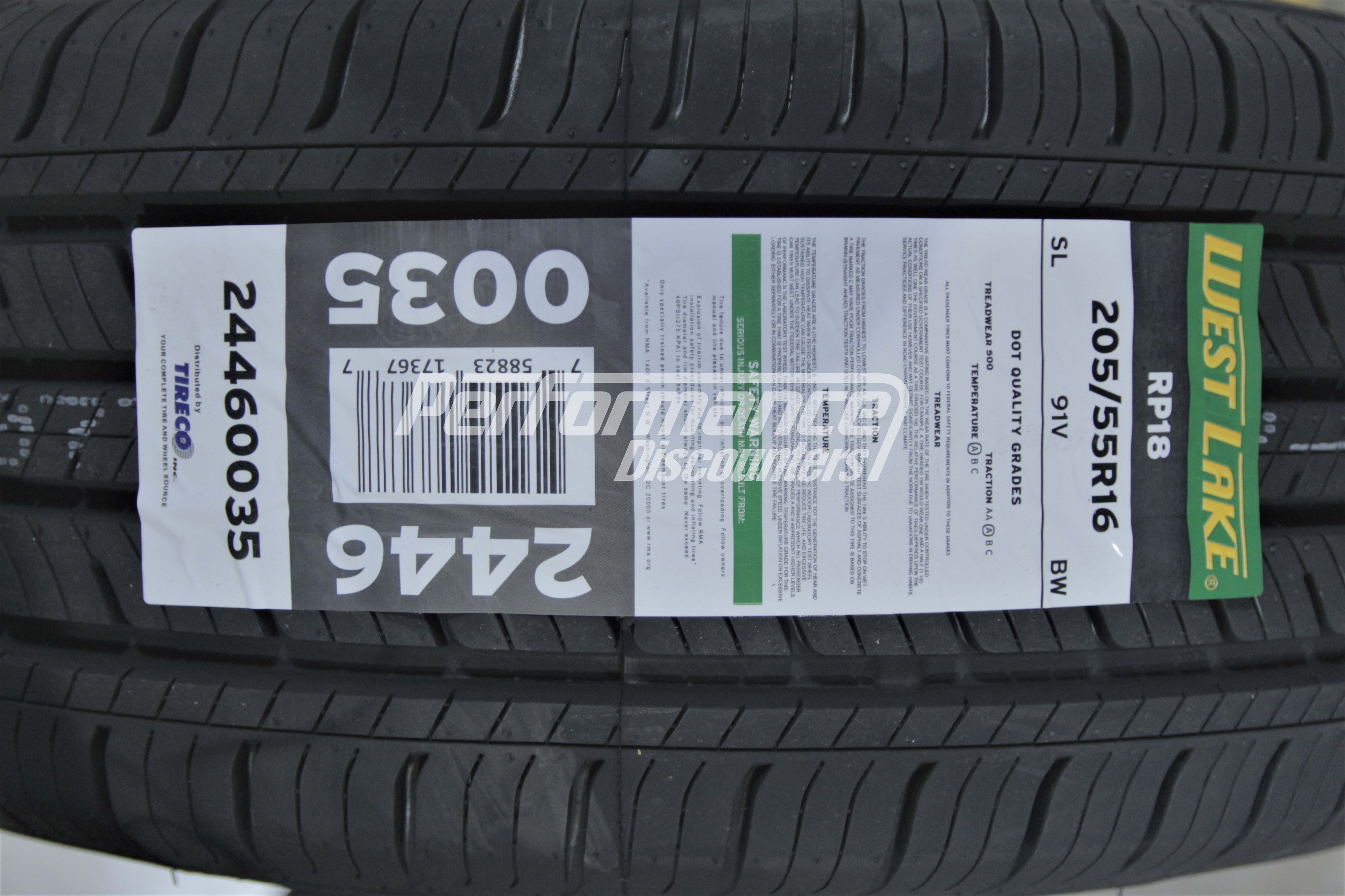 Westlake RP18 Tire(s) 205/55R16 91V 205/55-16 55R R16 2055516