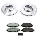 PowerStop Z36 Carbon-Fiber Ceramic Brake Pad with Drilled and Slotted Rotor Kit
