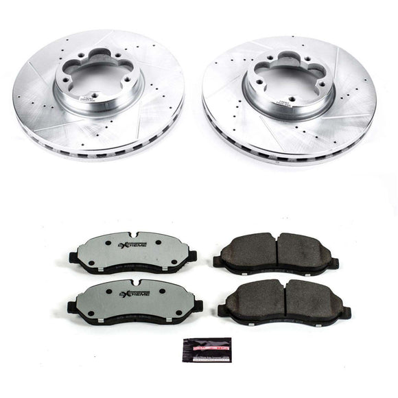 PowerStop Z36 Carbon-Fiber Ceramic Brake Pad with Drilled and Slotted Rotor Kit