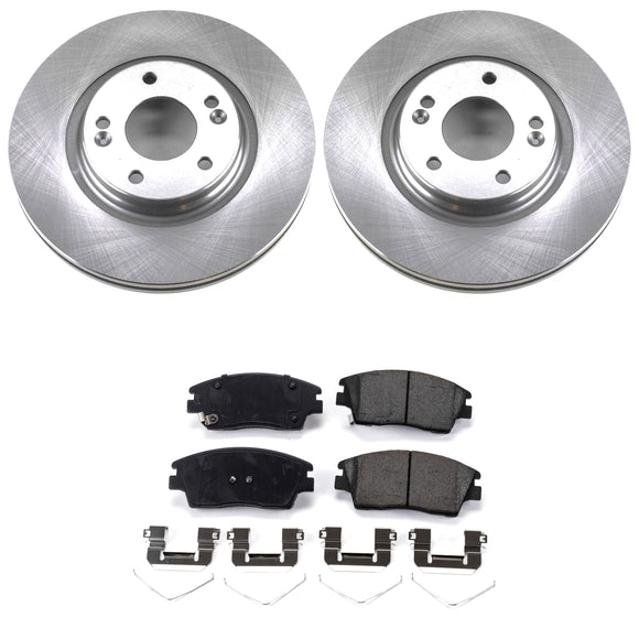 PowerStop OE Stock Replacement Low-Dust Ceramic Brake Pad and Rotor Kit
