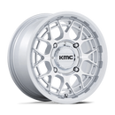 15X7 KMC Powersports KS139 Technic UTV Gloss Silver 4x156 ET38 Wheel Rim