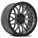 20x9 Lock Off-Road Combat Matte Grey W Matte Black Ring 5x127 ET0 Wheel