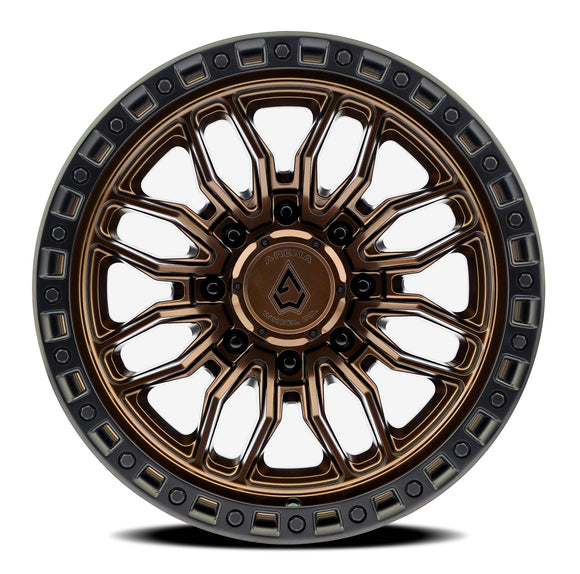20x9 Arena Wheel Hustle Smoked Bronze Center Satin Black Lip 8x165.1 ET0 CB125.1