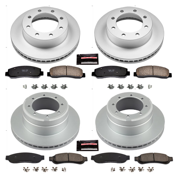 PowerStop Genuine Geomet Coated Rotor and Low-Dust Ceramic Brake Pad Kit