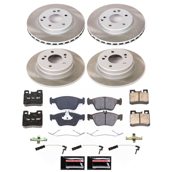 PowerStop Semi-Coated Rotor and Low-Dust Ceramic Brake Pad Kit