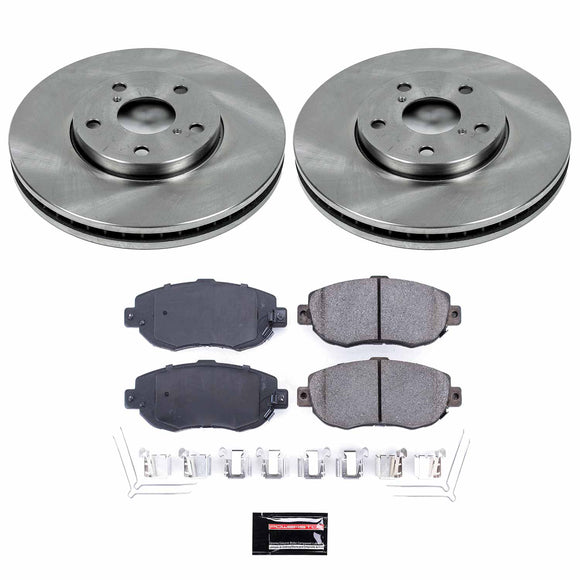 PowerStop OE Stock Replacement Low-Dust Ceramic Brake Pad and Rotor Kit