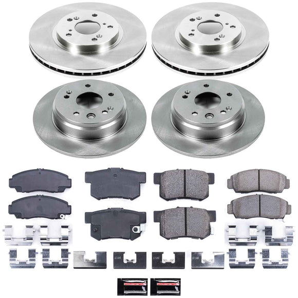 PowerStop OE Stock Replacement Low-Dust Ceramic Brake Pad and Rotor Kit