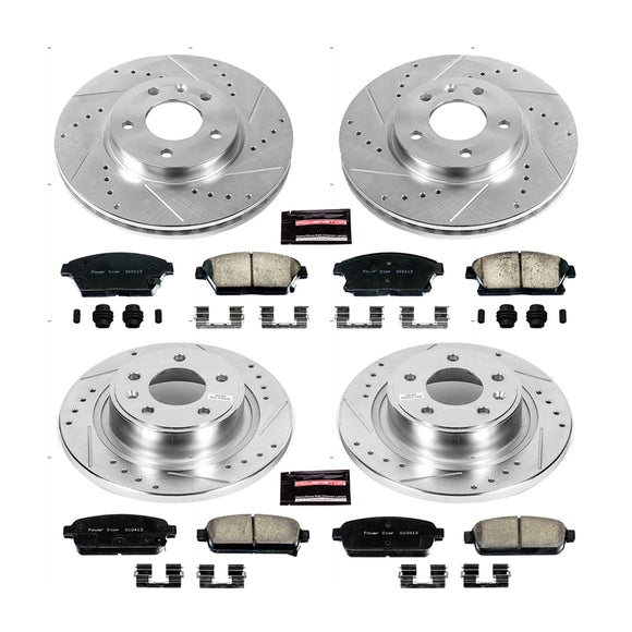 PowerStop Z23 Daily Driver Carbon-Fiber Ceramic Brake Pad and Drilled & Slotted