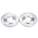 PowerStop Evolution Drilled Slotted Rotors Pair Front For Suzuki GrVitara